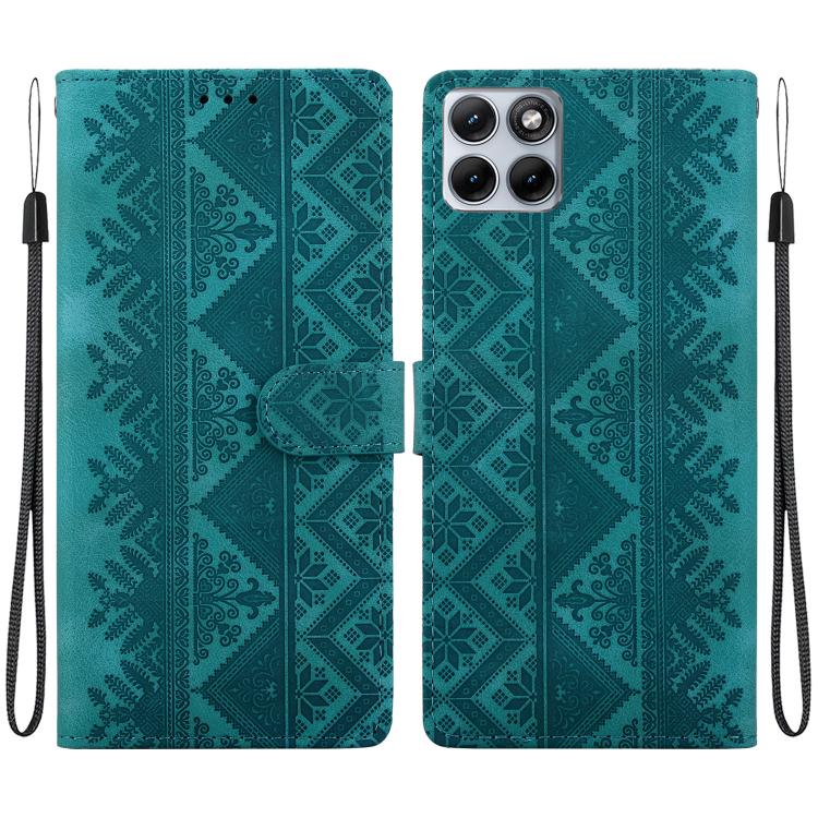 Ethnic Pattern Embossed Vegan Leather Phone Case