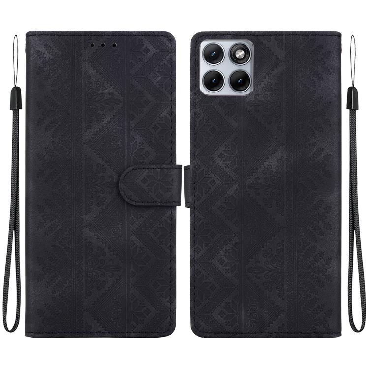 Ethnic Pattern Embossed Vegan Leather Phone Case