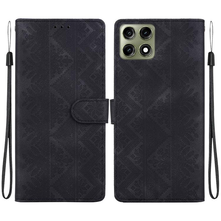 Ethnic Pattern Embossed Vegan Leather Phone Case