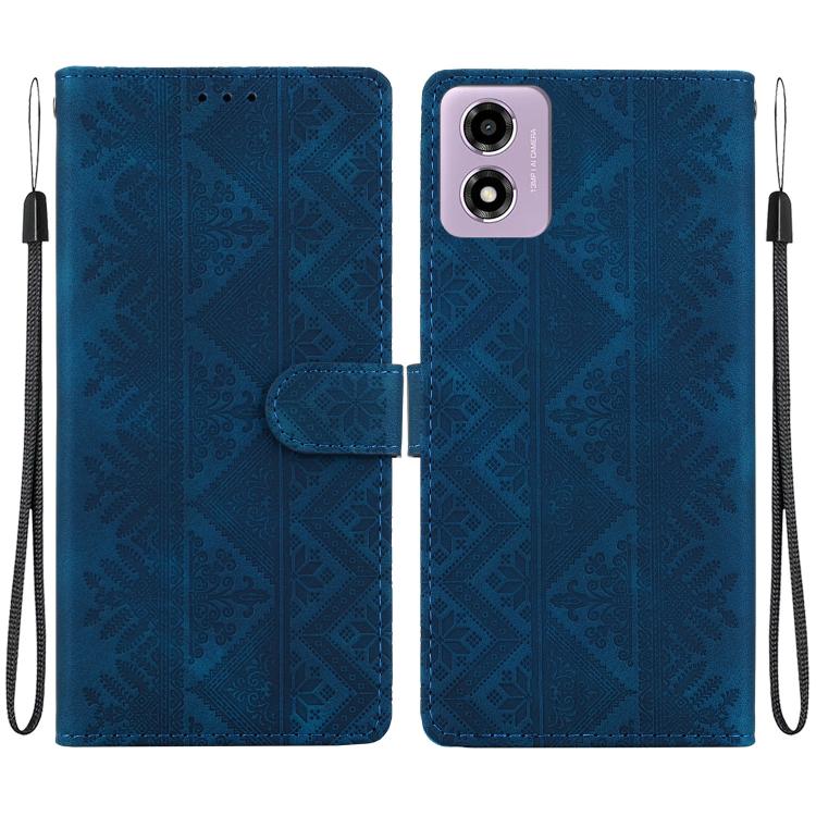 Ethnic Pattern Embossed Vegan Leather Phone Case