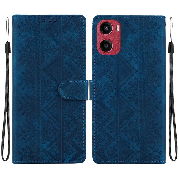 Ethnic Pattern Embossed Vegan Leather Phone Case