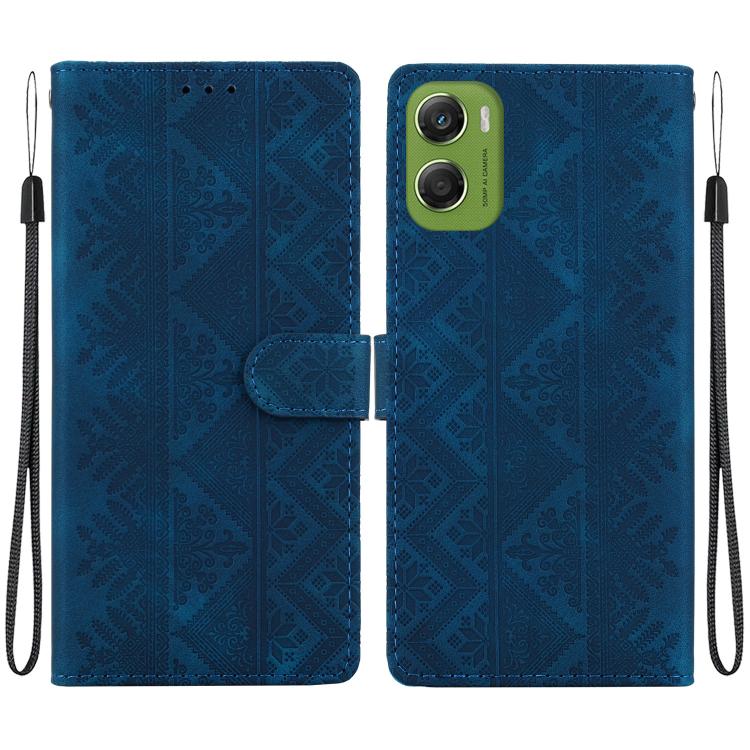 Ethnic Pattern Embossed Vegan Leather Phone Case