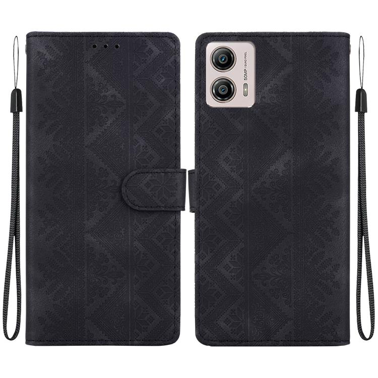 Ethnic Pattern Embossed Vegan Leather Phone Case