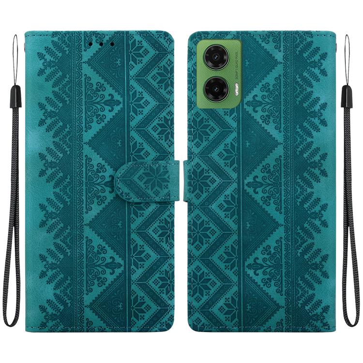 Ethnic Pattern Embossed Vegan Leather Phone Case