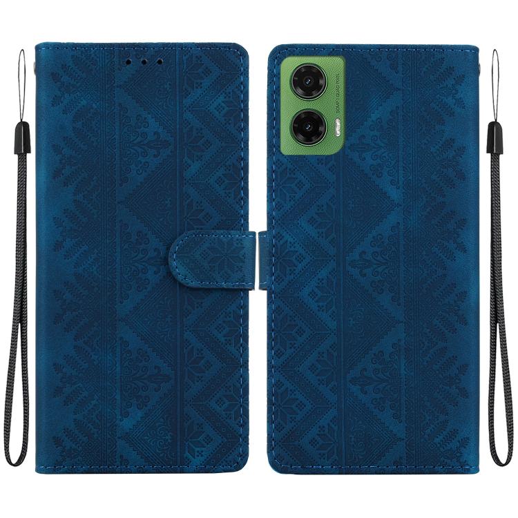 Ethnic Pattern Embossed Vegan Leather Phone Case