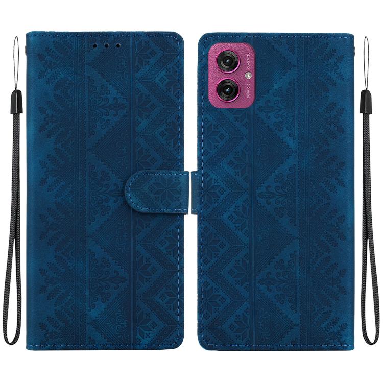 Ethnic Pattern Embossed Vegan Leather Phone Case
