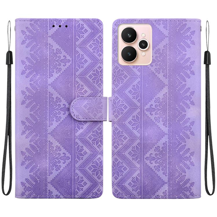Ethnic Pattern Embossed Vegan Leather Phone Case — view 46