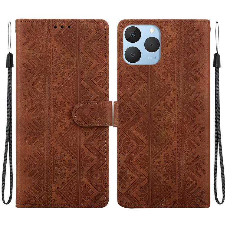 Ethnic Pattern Embossed Vegan Leather Phone Case — view 37