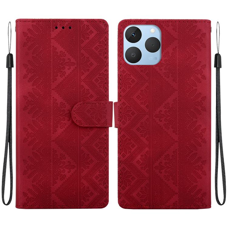 Ethnic Pattern Embossed Vegan Leather Phone Case — view 39