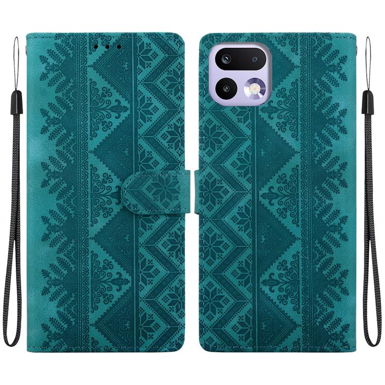 Ethnic Pattern Embossed Vegan Leather Phone Case — view 26