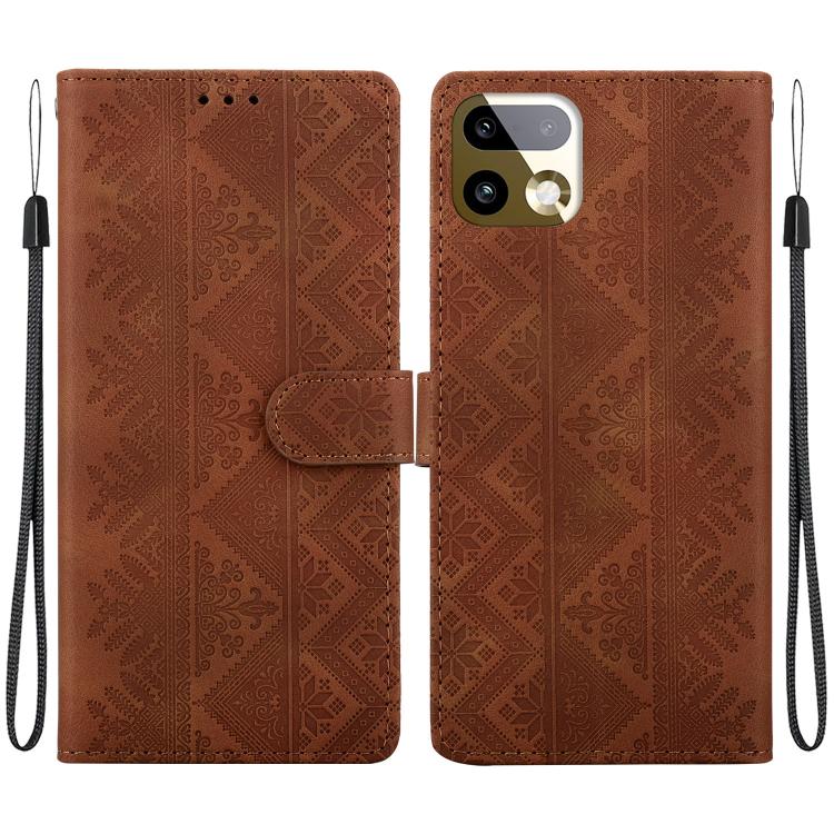 Ethnic Pattern Embossed Vegan Leather Phone Case — view 19