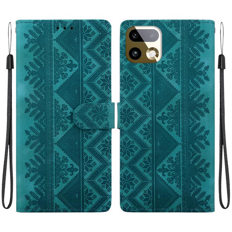 Ethnic Pattern Embossed Vegan Leather Phone Case — view 20