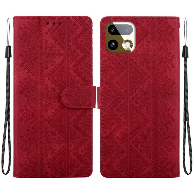 Ethnic Pattern Embossed Vegan Leather Phone Case — view 21