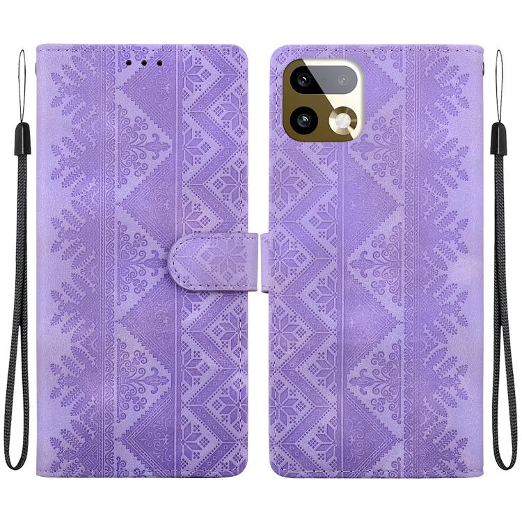 Ethnic Pattern Embossed Vegan Leather Phone Case — view 22