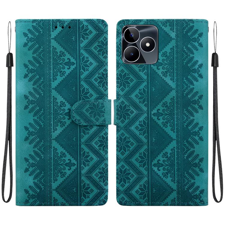 Ethnic Pattern Embossed Vegan Leather Phone Case — view 56