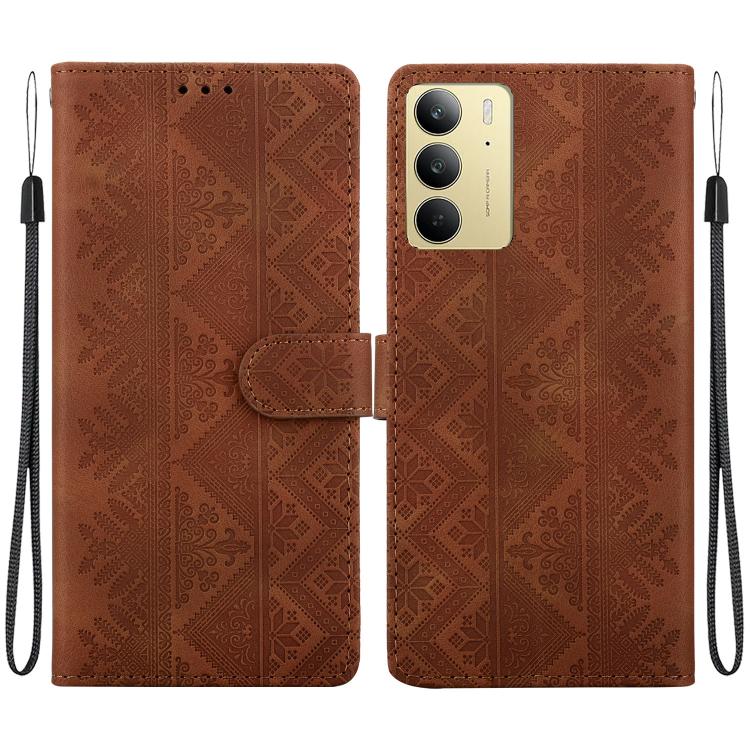 Ethnic Pattern Embossed Vegan Leather Phone Case — view 49