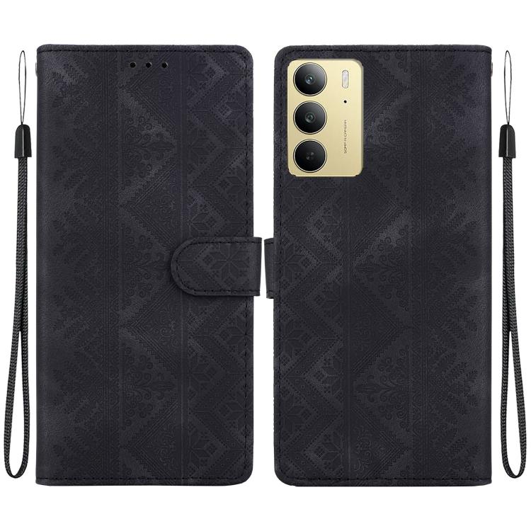 Ethnic Pattern Embossed Vegan Leather Phone Case — view 54