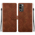 Ethnic Pattern Embossed Vegan Leather Phone Case