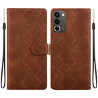 Ethnic Pattern Embossed Vegan Leather Phone Case