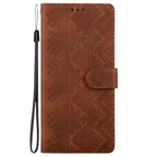 Ethnic Pattern Embossed Vegan Leather Phone Case — For Realme C100 4G / C100i 4G