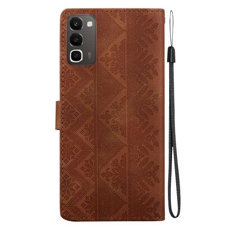Ethnic Pattern Embossed Vegan Leather Phone Case — For Realme 16 5G