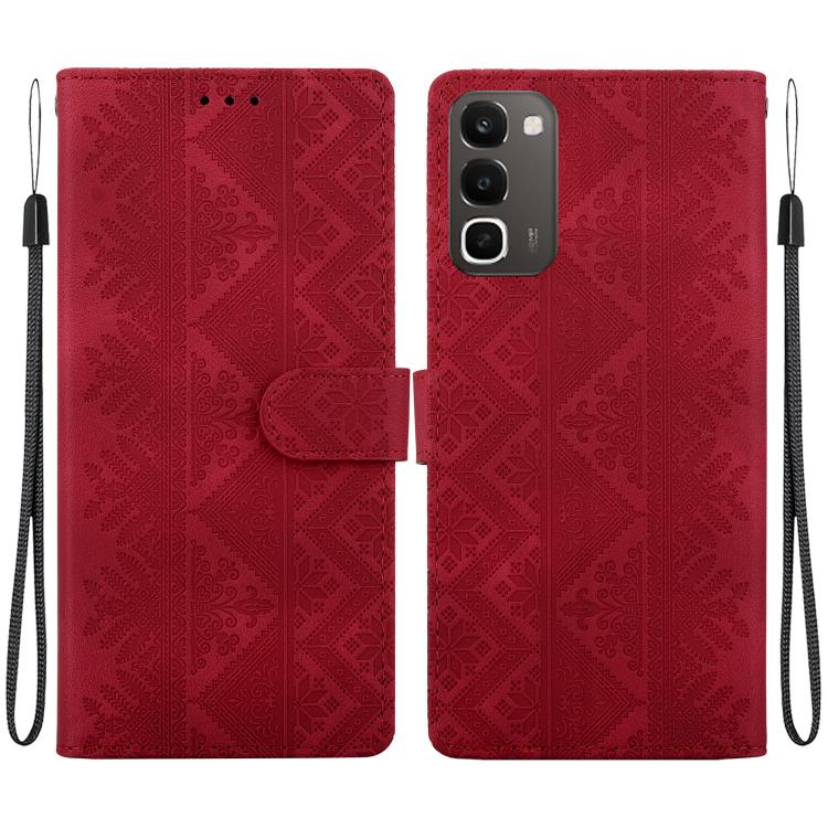Ethnic Pattern Embossed Vegan Leather Phone Case — For Realme C75 / Realme 14x