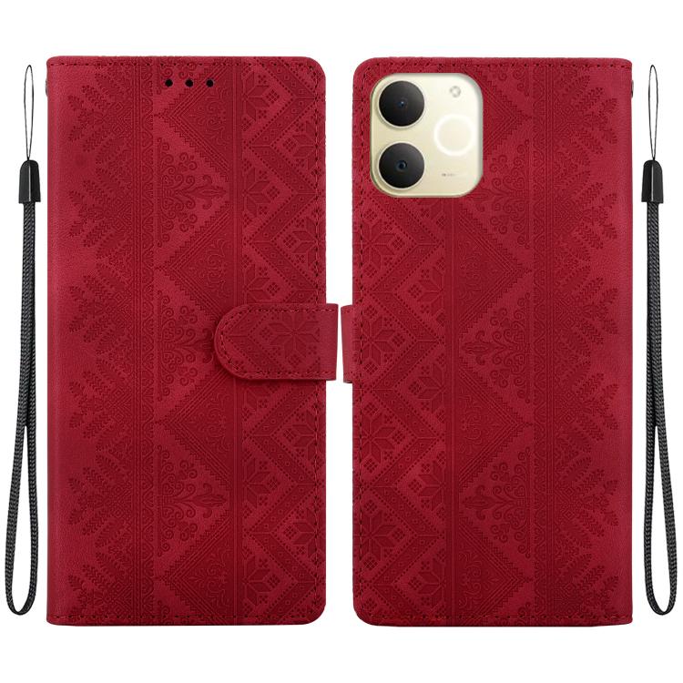 Ethnic Pattern Embossed Vegan Leather Phone Case — view 33