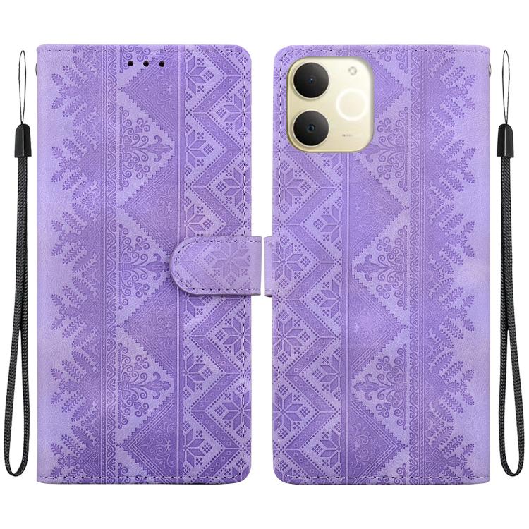 Ethnic Pattern Embossed Vegan Leather Phone Case — view 34