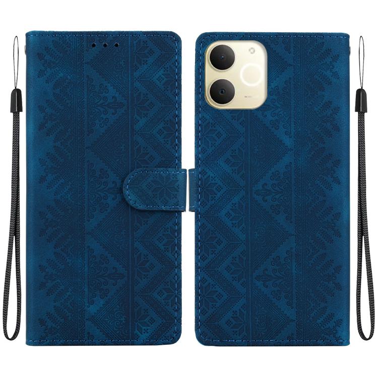 Ethnic Pattern Embossed Vegan Leather Phone Case — view 35