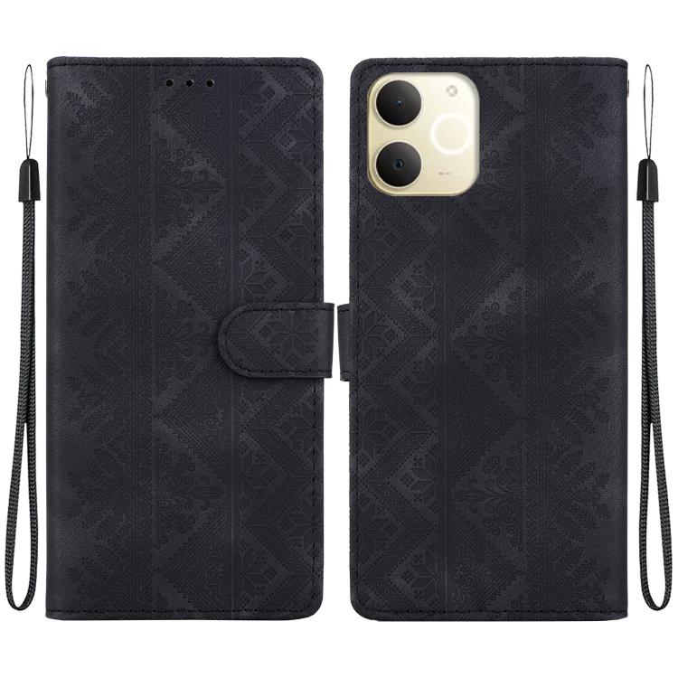 Ethnic Pattern Embossed Vegan Leather Phone Case — view 36