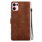 Ethnic Pattern Embossed Vegan Leather Phone Case — For OPPO A5 Pro 4G / 5G