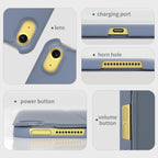 Solid Color Smart Tablet Leather Case with Pen Slot — view 10