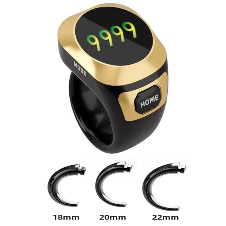 S6 Adjustable Size Color Screen Display Prayer Smart Bluetooth Ring Counter