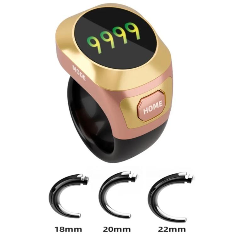 S6 Adjustable Size Color Screen Display Prayer Smart Bluetooth Ring Counter — S6 (Green)