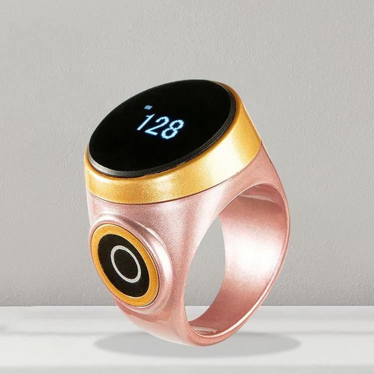 S9 Adjustable Size Button Smart Bluetooth Prayer Ring Counter — S9 (Wine Red)