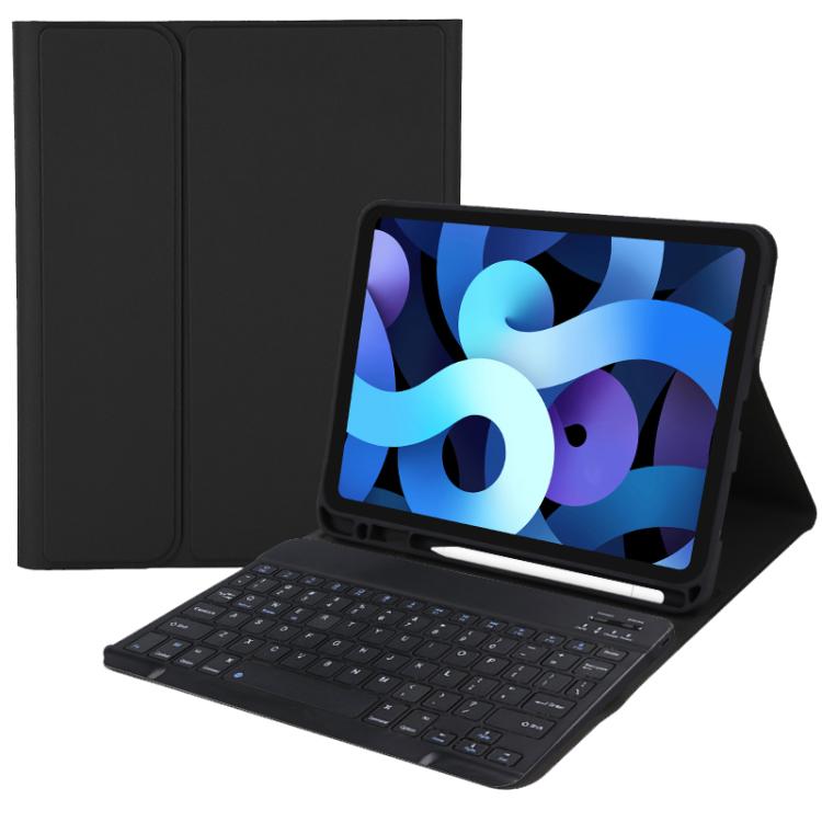 Solid Color Smart Tablet Leather Case with Detachable BT Keyboard