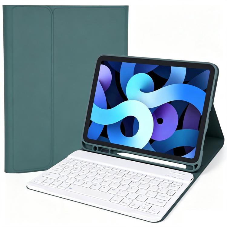 Solid Color Smart Tablet Leather Case with Detachable BT Keyboard