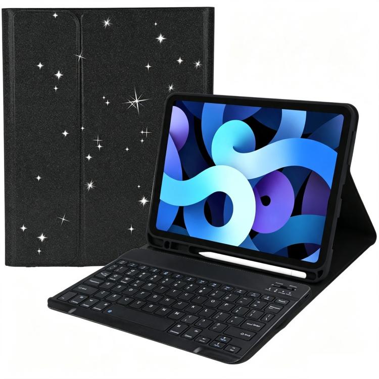 Glitter Powder Smart Tablet Leather Case with Detachable BT Keyboard