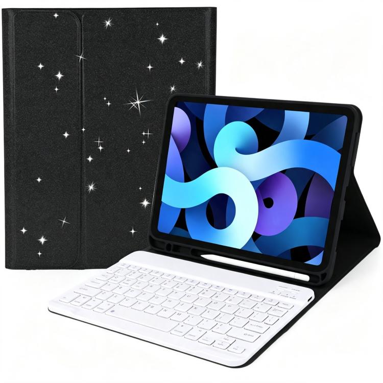 Glitter Powder Smart Tablet Leather Case with Detachable BT Keyboard
