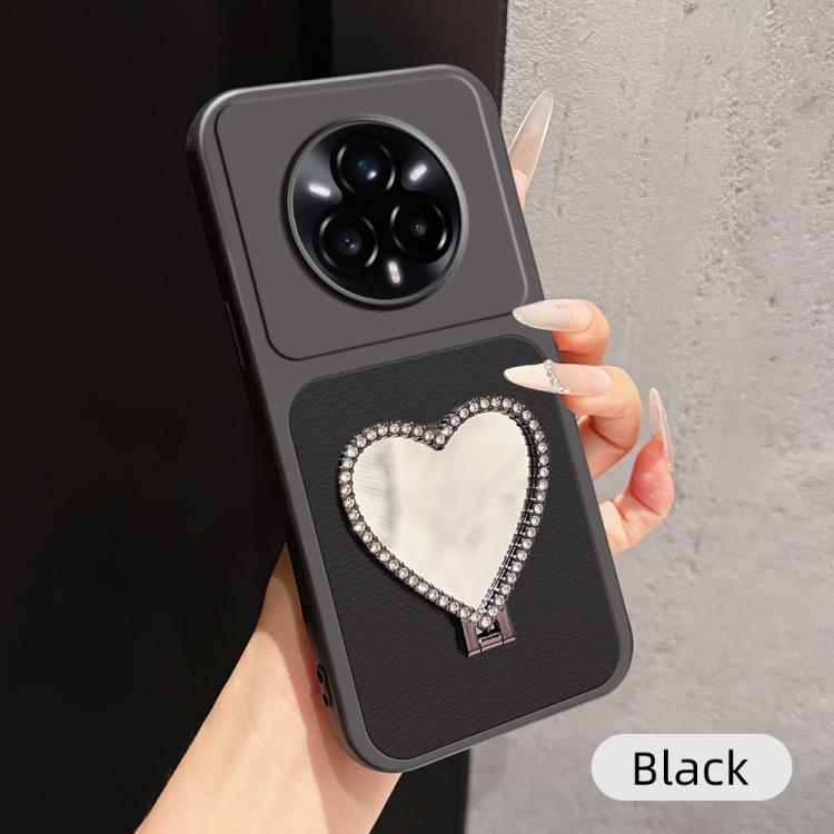 Lambskin Series Skin Feel Shockproof Phone Case with Heart Mirror Holder — view 42
