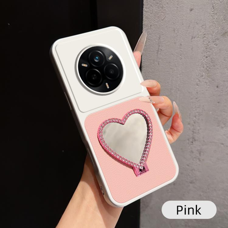 Lambskin Series Skin Feel Shockproof Phone Case with Heart Mirror Holder — view 45