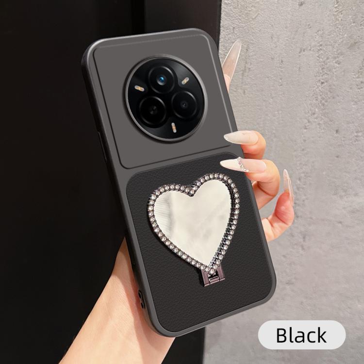 Lambskin Series Skin Feel Shockproof Phone Case with Heart Mirror Holder — view 47
