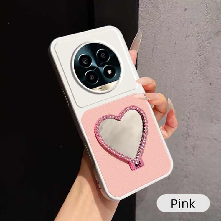 Lambskin Series Skin Feel Shockproof Phone Case with Heart Mirror Holder — view 60