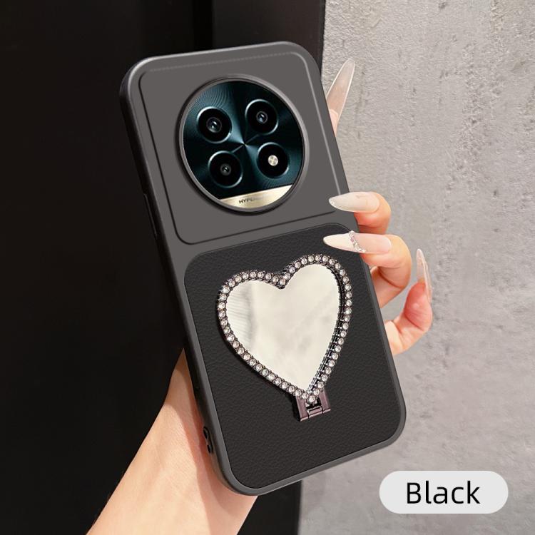 Lambskin Series Skin Feel Shockproof Phone Case with Heart Mirror Holder — view 62
