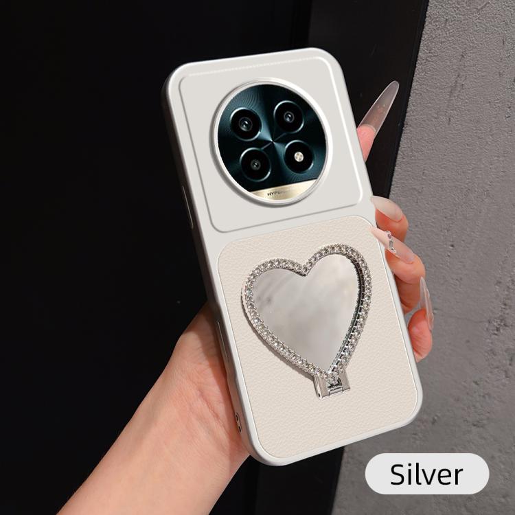 Lambskin Series Skin Feel Shockproof Phone Case with Heart Mirror Holder — view 63