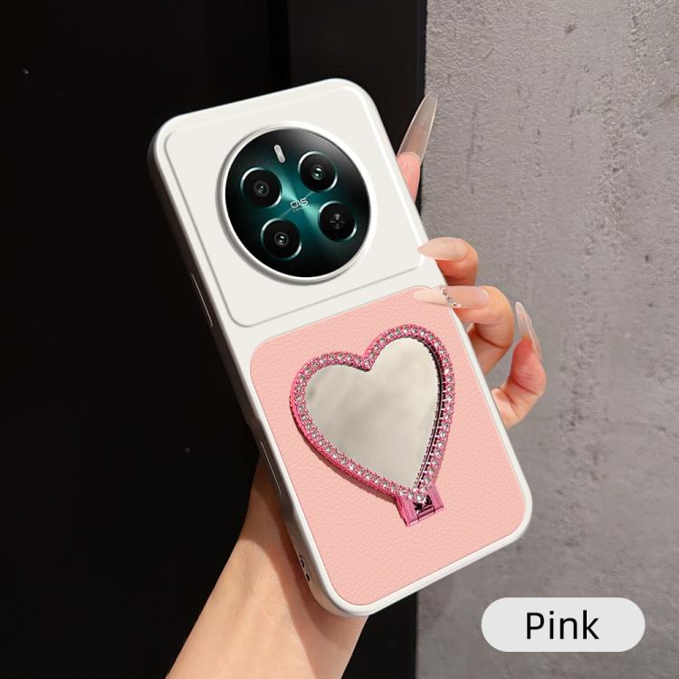 Lambskin Series Skin Feel Shockproof Phone Case with Heart Mirror Holder — view 15