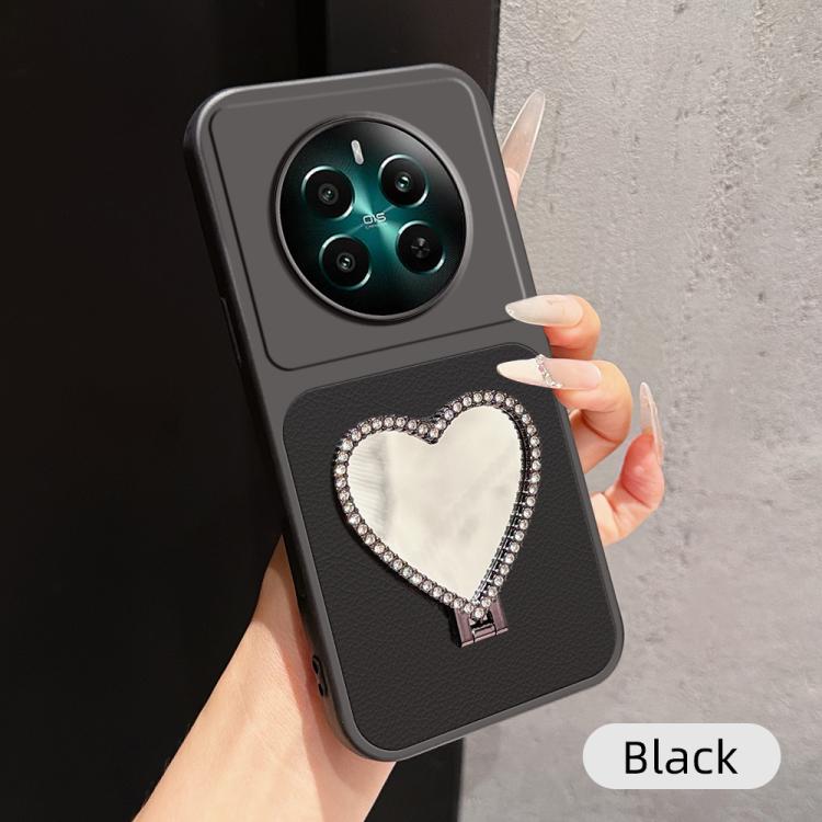 Lambskin Series Skin Feel Shockproof Phone Case with Heart Mirror Holder — view 17
