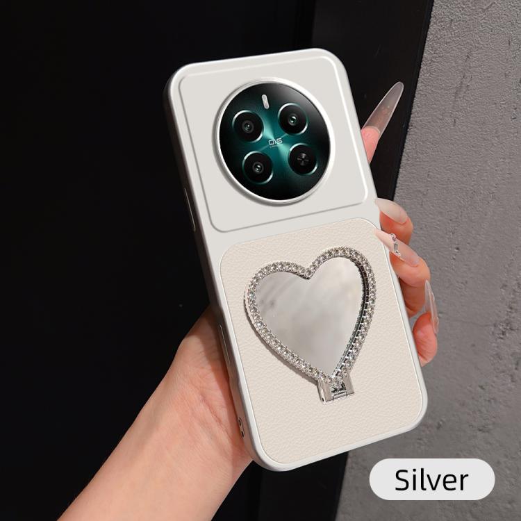 Lambskin Series Skin Feel Shockproof Phone Case with Heart Mirror Holder — view 18