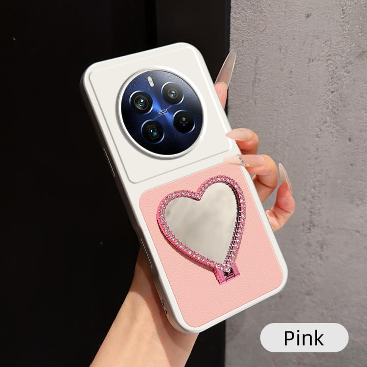 Lambskin Series Skin Feel Shockproof Phone Case with Heart Mirror Holder — view 20