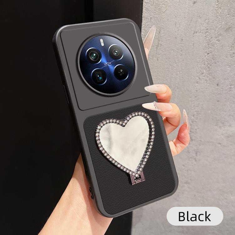 Lambskin Series Skin Feel Shockproof Phone Case with Heart Mirror Holder — view 22